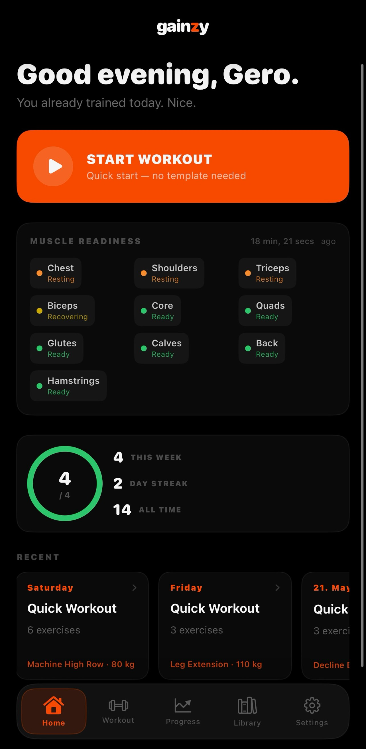 gainzy app screenshot